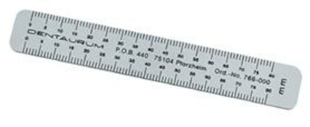 Dentaurum linjal (ruler) i plast 1 x 1 stk — NO1